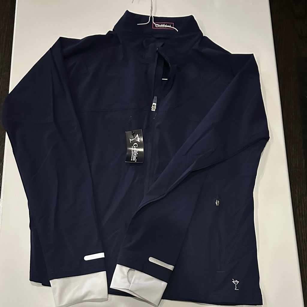 Golftini Be An Athlete Sport Jacket Blue Zip-Up Nwt Large